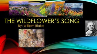 THE WILDFLOWER’S SONG
By: William Blake
 