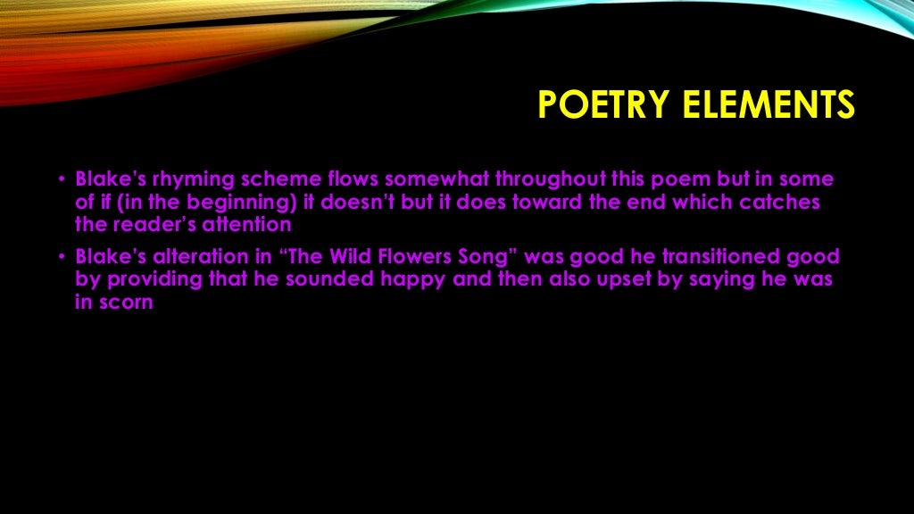 The wild flowers song