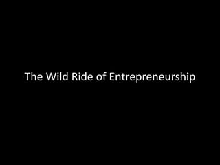 The Wild Ride of Entrepreneurship
 
