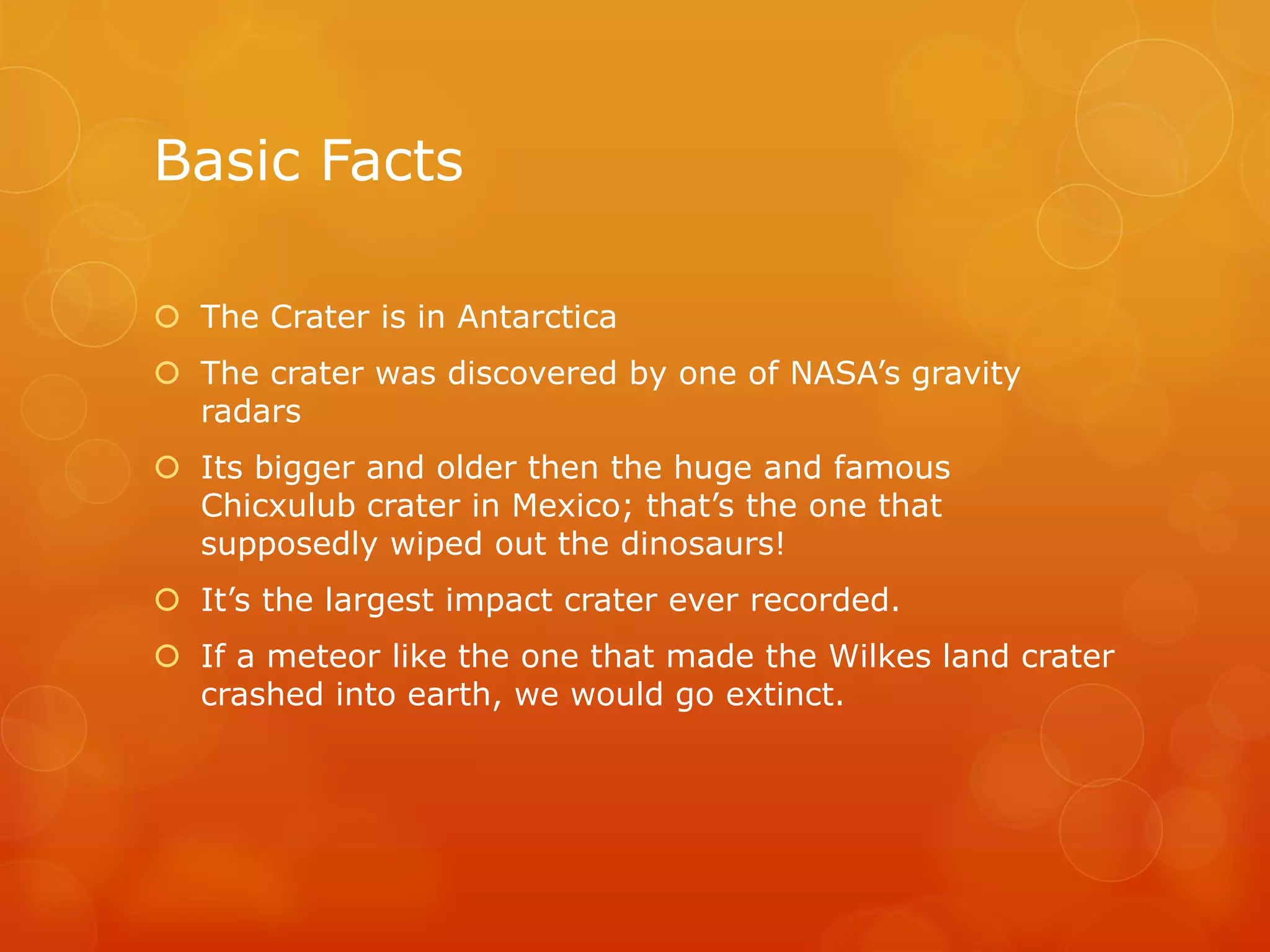 The wilkes land crater | PPTX