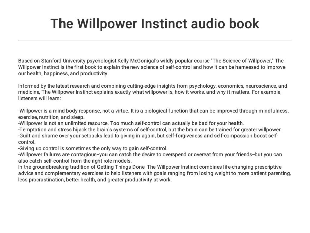 the willpower instinct book the willpower instinct book