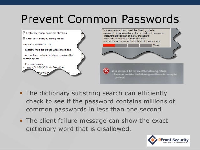 The Windows Password Policy Is Not Enough