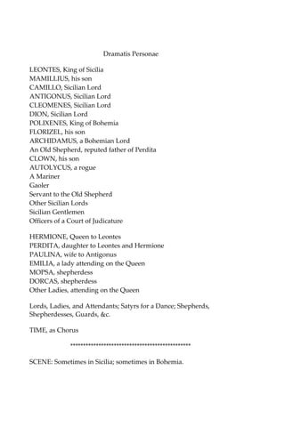 The winters tale - william shakespeare - ebook