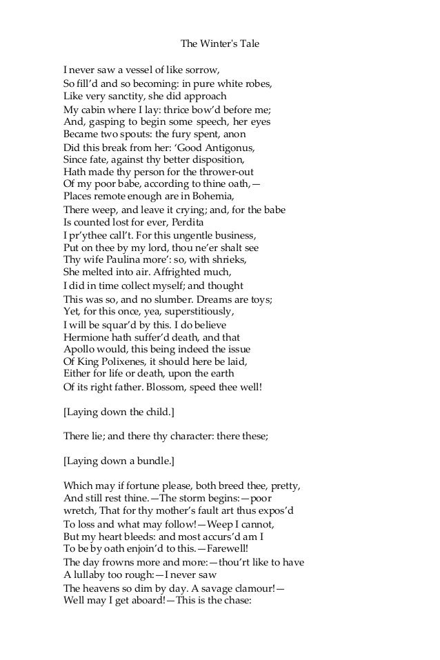 an analysis of the winters tale by william shakespeare Four tragedies , 2005 internet resource shakespeare, william the winters tale in plain and simple english (a modern translation and the original version) new york: bookcaps study reading for a difference this is an essay that is interested in the analysis of shakespeare sonnets. an analysis of the winters tale by william shakespeare Four tragedies , 2005 internet resource shakespeare, william the winters tale in plain and simple english (a modern translation and the original version) new york: bookcaps study reading for a difference this is an essay that is interested in the analysis of shakespeare sonnets.