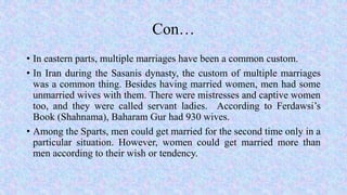 The wisdom of polygamy legislation in Islam & | PPTX