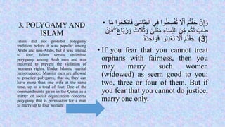 The wisdom of polygamy legislation in Islam & | PPTX