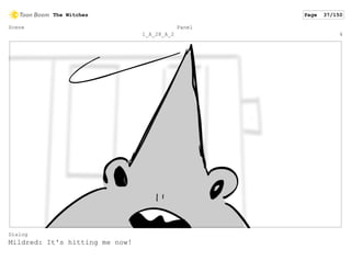 Scene
1_A_28_A_2
Panel
4
Dialog
Mildred: It's hitting me now!
The Witches Page 37/150
 