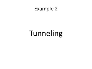 Example 2
Tunneling
 