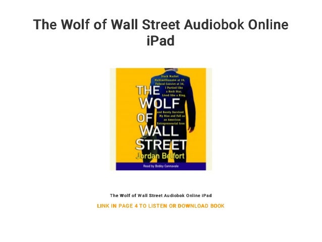 The Wolf Of Wall Street Audiobok Online Ipad