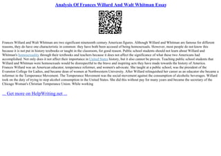 The Woman'S Christian Temperance Union And The Creation... | PPT