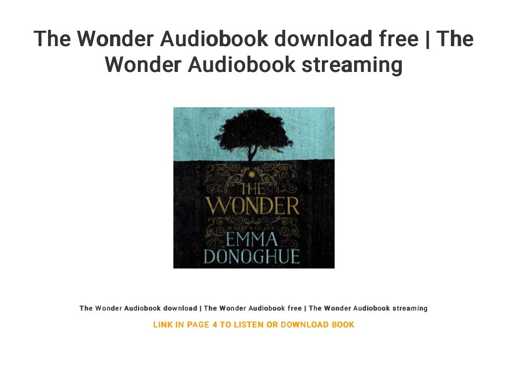 The Wonder Audiobook download free The Wonder Audiobook streaming