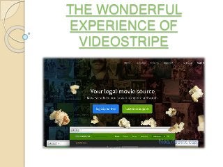THE WONDERFUL
EXPERIENCE OF
VIDEOSTRIPE
 