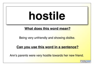 What does online hostile mean