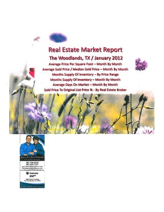 The Woodlands-Home Sales Report January 2012