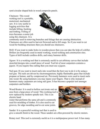 The woodworking industry