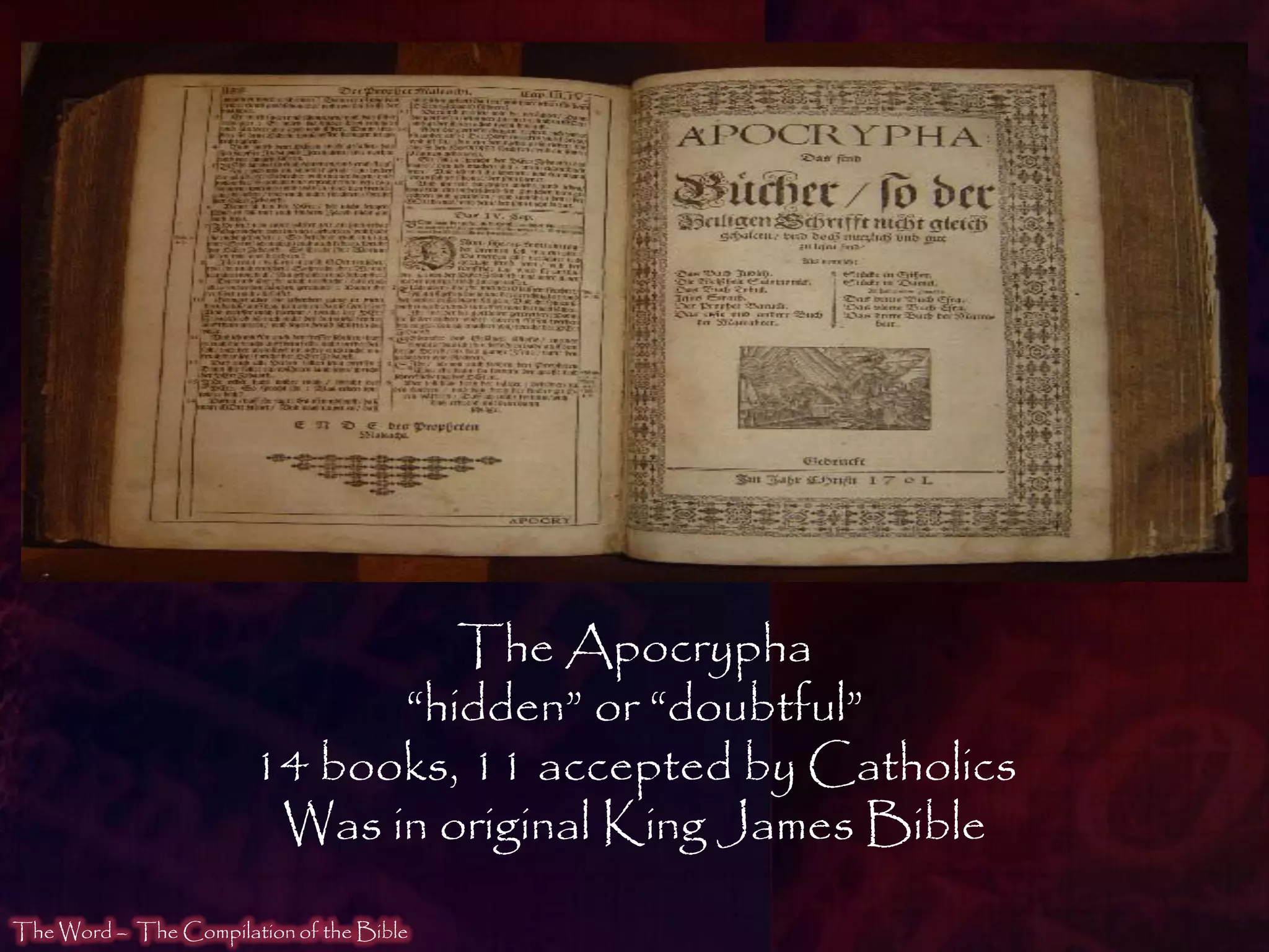 Theword thecompilationofthebible-090709145920-phpapp02 | PPT