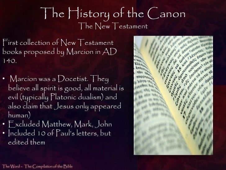 The History of the Canon
