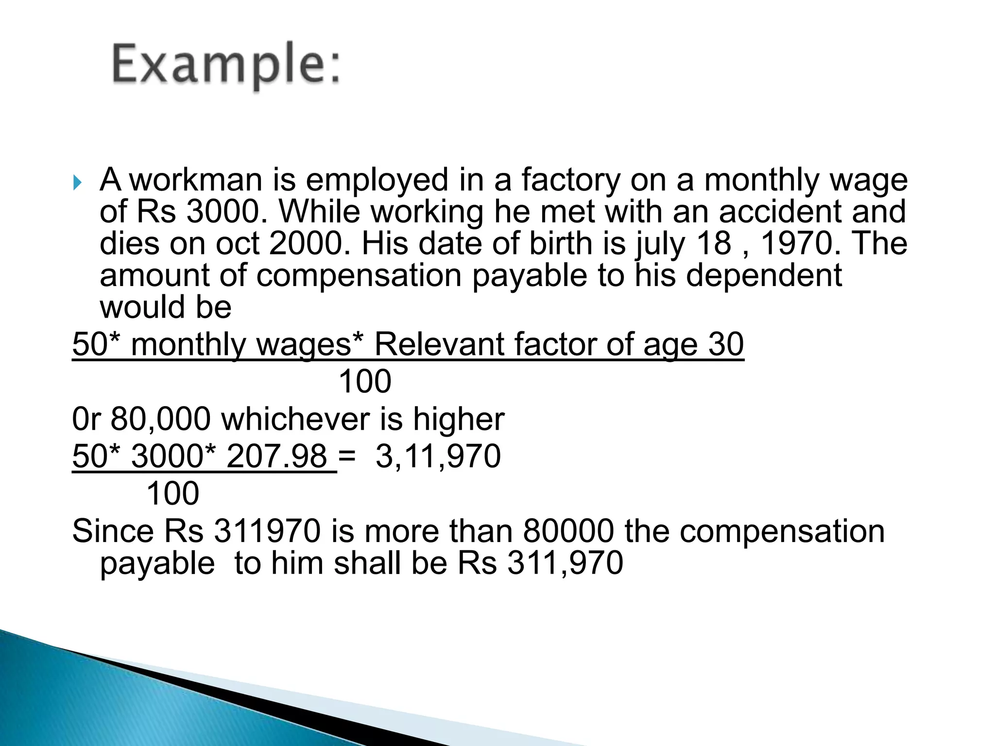 The workmen’s compensation act 1923 | PPTX