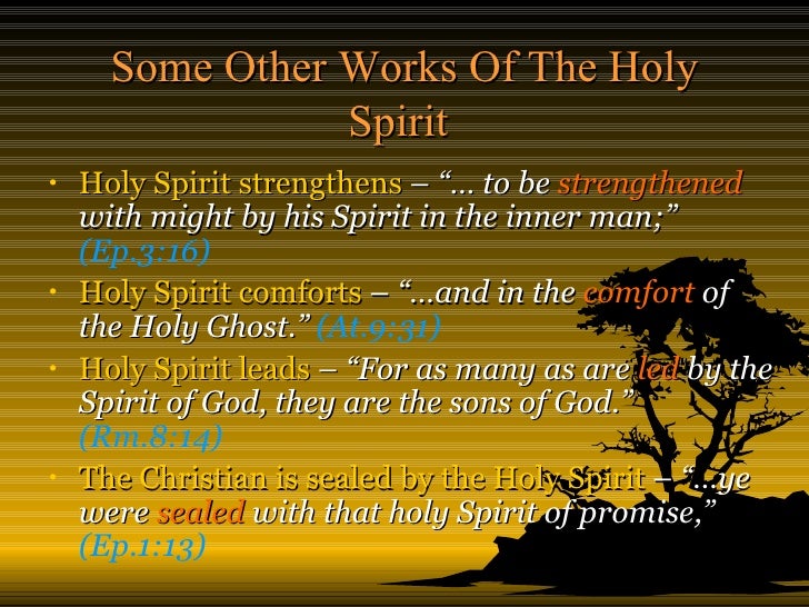 The Work Of The Holy Spirit