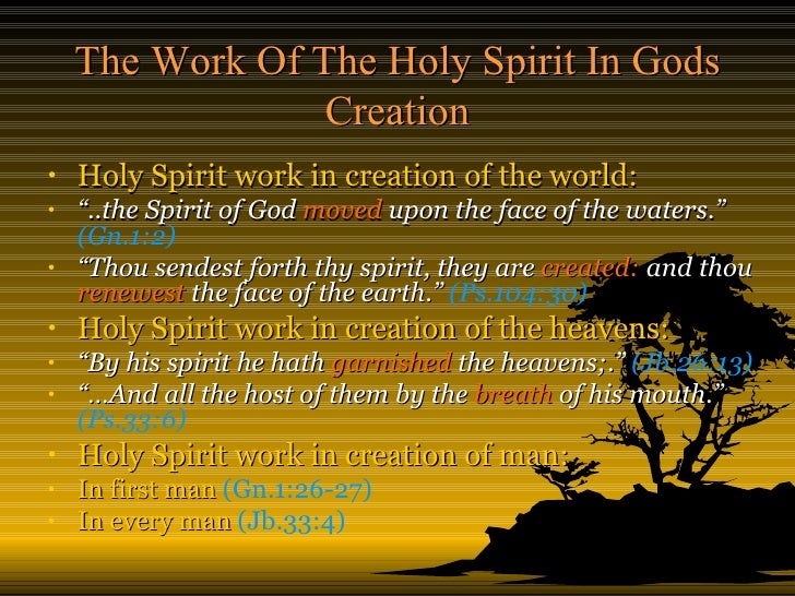 The work of the holy spirit