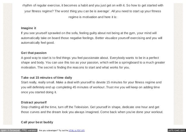 Motivate Yourself How To Start Your Fitness Regime