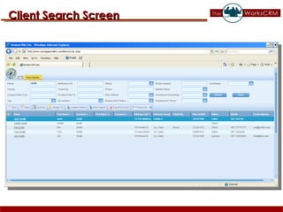 Client Search Screen 