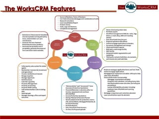 The WorksCRM Features 