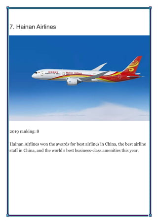 The world 20 best airlines for 2020 | PDF