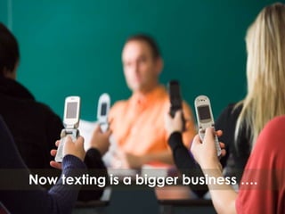 Now texting is a bigger business ….