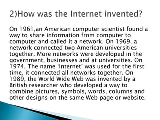 The world at your fingertips | PPTX | Internet | Computing