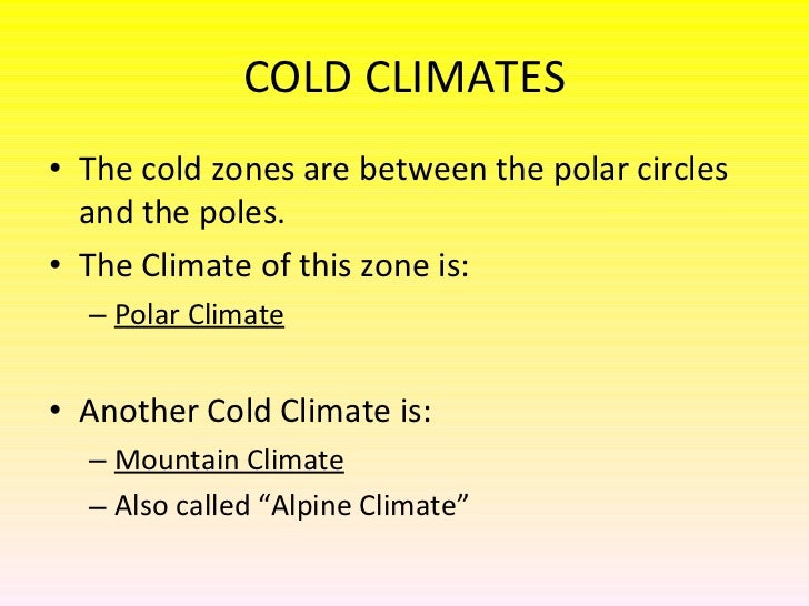 The climates of the world