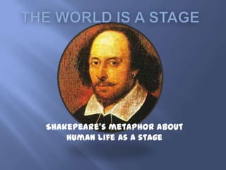 Shakepeare’s metaphor about
    human life as a stage
 