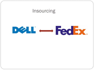 Insourcing
 