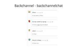 Backchannel - backchannelchat
 