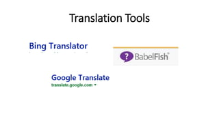 Translation Tools
 