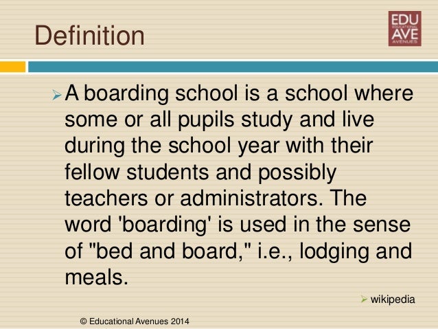 Boarding school meaning