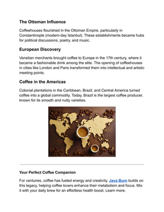 The World of Coffee : A Journey Through History, Culture, and Flavor | PDF