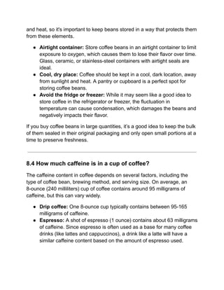 The World of Coffee : A Journey Through History, Culture, and Flavor | PDF