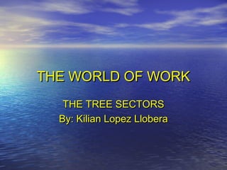 THE WORLD OF WORKTHE WORLD OF WORK
THE TREE SECTORSTHE TREE SECTORS
By: Kilian Lopez LloberaBy: Kilian Lopez Llobera
 