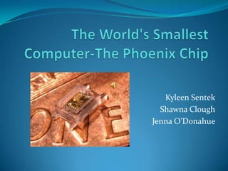 The World's Smallest Computer-The Phoenix Chip KyleenSentek Shawna Clough Jenna O’Donahue 