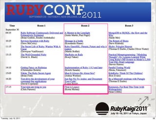 Tuesday, July 19, 2011   38
 