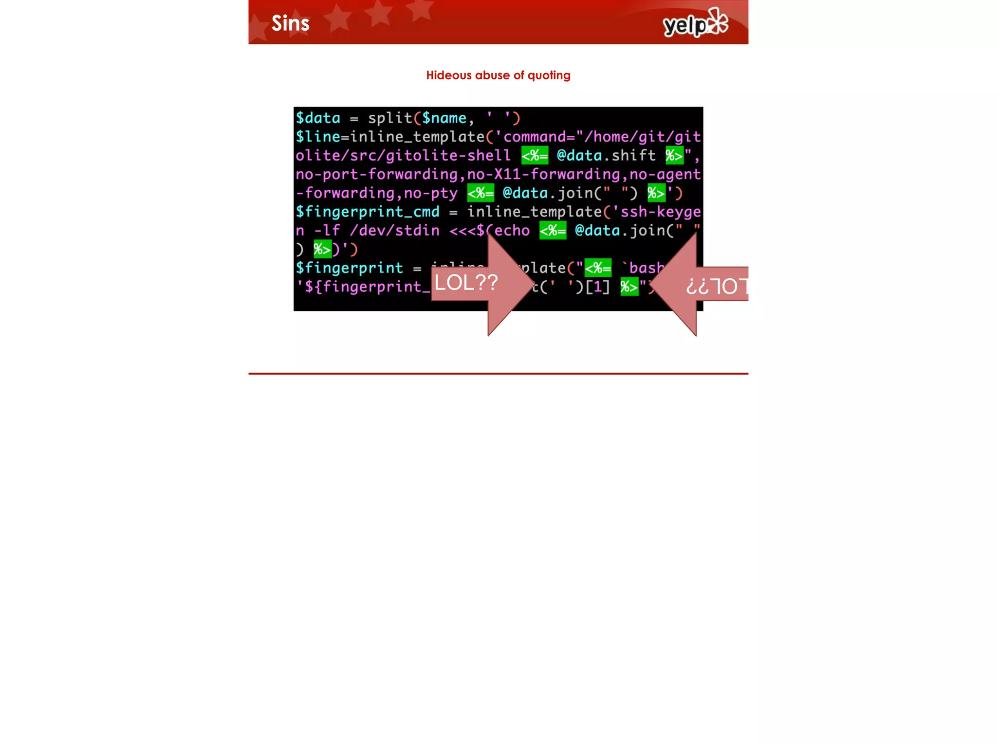Sins
Hideous abuse of quoting

$864

LOL??

LOL??

 