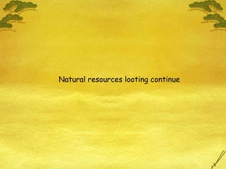 Natural resources looting continue 