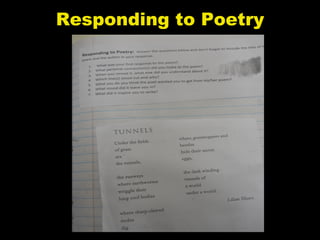 Responding to Poetry
 