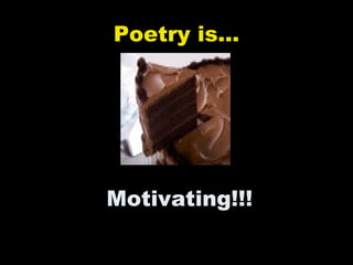 Poetry is…




Motivating!!!
 