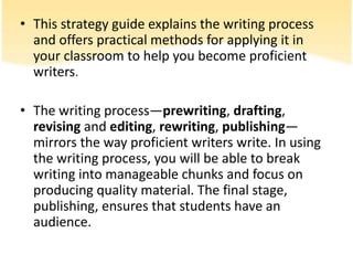 The Writing Process | Ppt