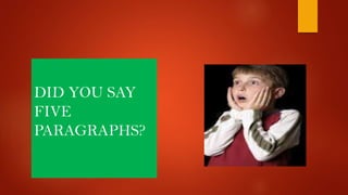 DID YOU SAY
FIVE
PARAGRAPHS?

 