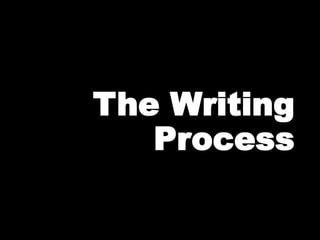 The Writing
Process
 