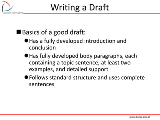 The writing process | PPTX