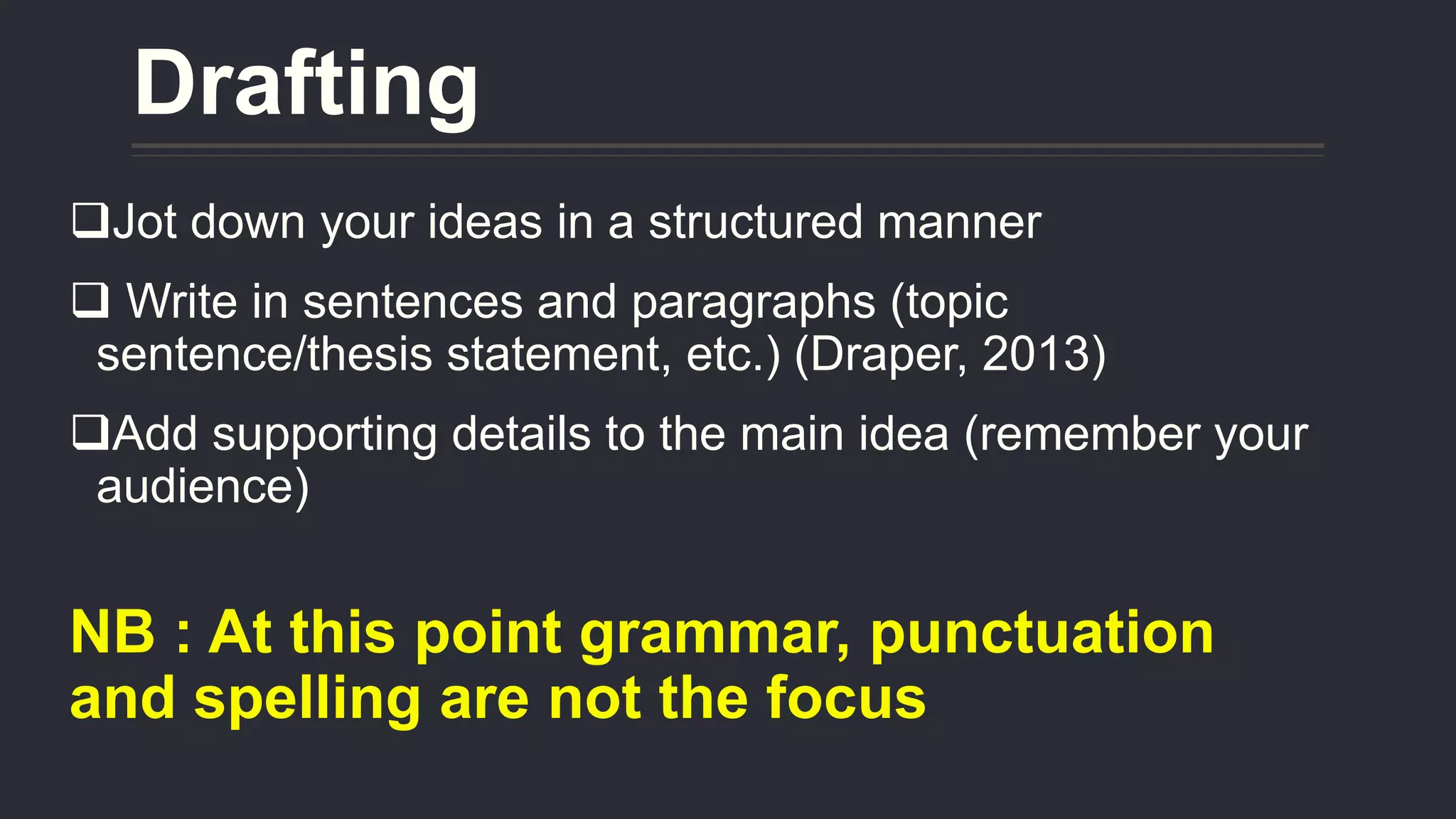 The Writing Process (English) | PPTX